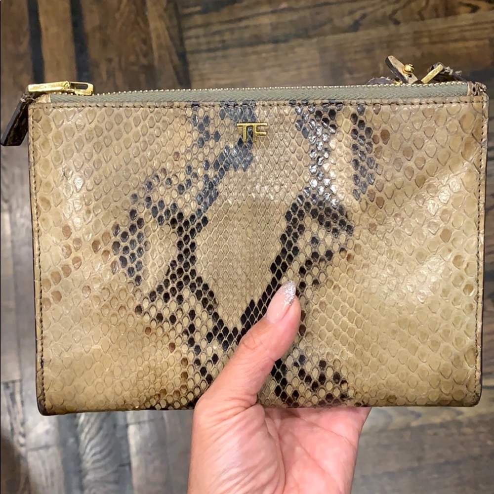 TOM FORD Python Clutch/ messenger bag